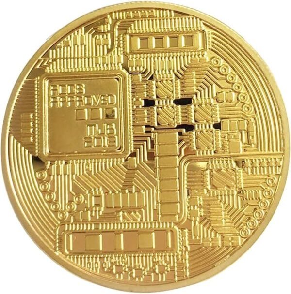 10 Pcs Bitcoin Coin Souvenir with Coin Case, Physical Bitcoin Collection, Gold Plated Bitcoin for Commemoration, Crypto Currency Coin BTC for Gift, Gold Bitcoin Tokens - Image 6