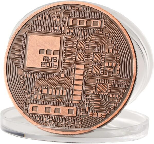 Bitcoin Copper Coins – 1 Pcs 1 oz .999 Pure Physical BTC Tokens | Commemorative Collectible Gift Set in Display Case | Unique Crypto Souvenir for Men, Women & Collectors | Perfect for Gifting - Image 6