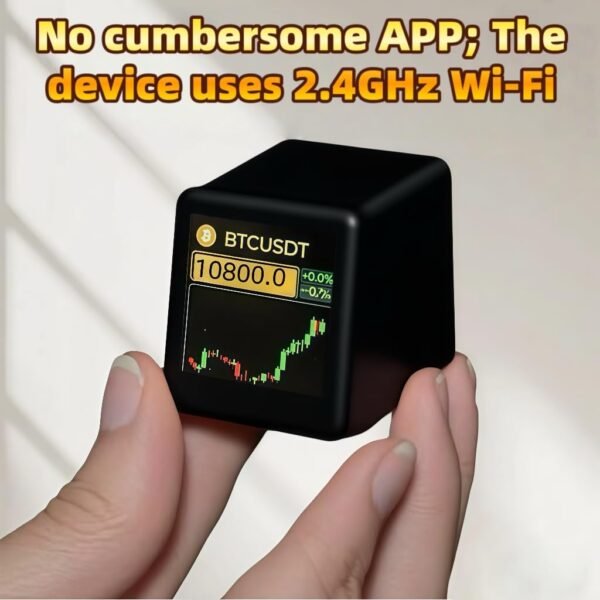 Bitcoin Stock Ticker, Digital Clock with Weather, Temperature, and Humidity Display. A Creative Gift for Husband, Boyfriend, or Women - Image 7
